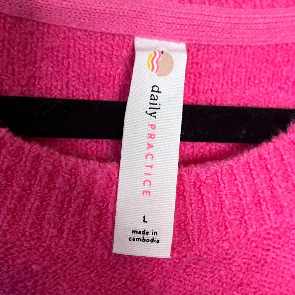 ANTHROPOLOGIE Daily Practice Hot Pink Sweater Dress Size Large - Picture 4 of 6